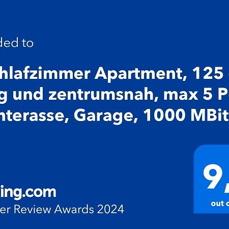 4 Zimmer Apartment, 125 Qm, Ruhig Und Zentrumsnah, Max 5 Pers, Dachterasse, Garage, 1000 Mbit بوبلنغ المظهر الخارجي الصورة